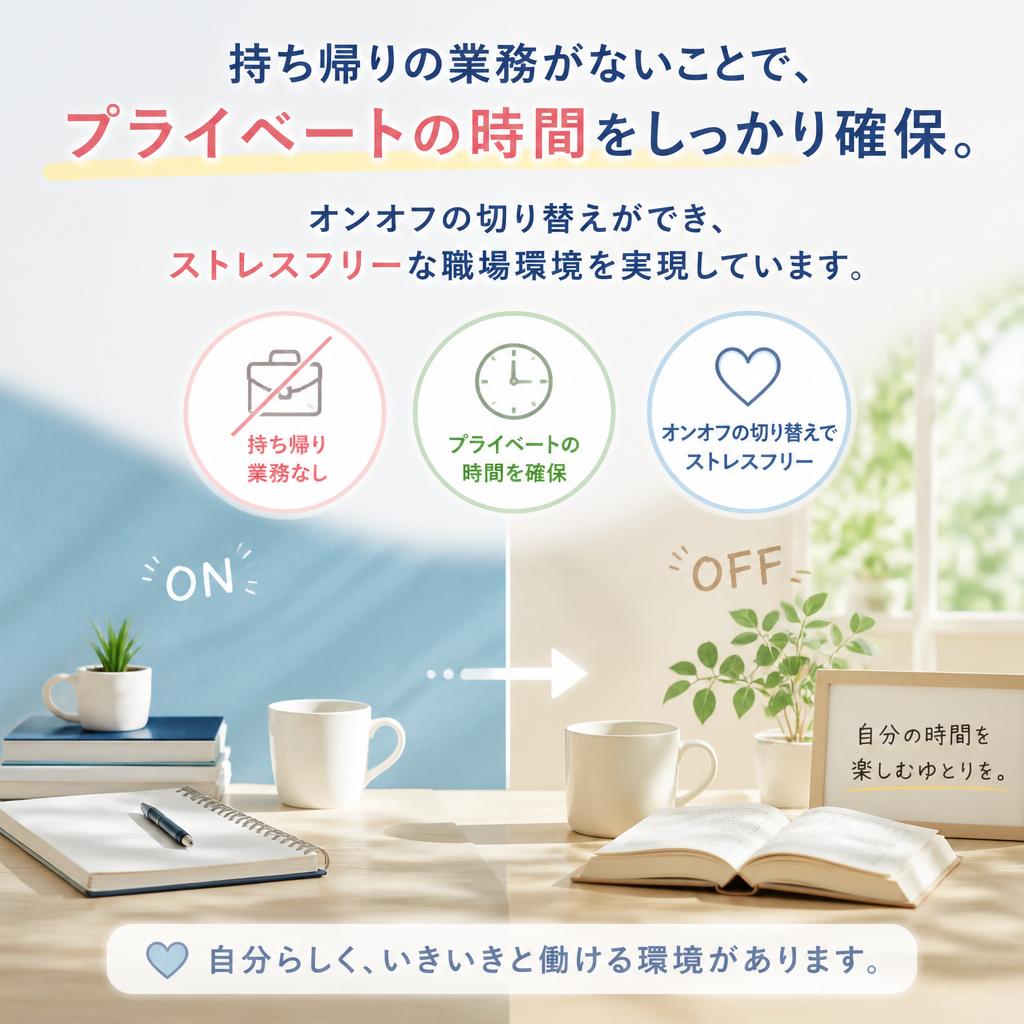 持ち帰り仕事なしの働き方
