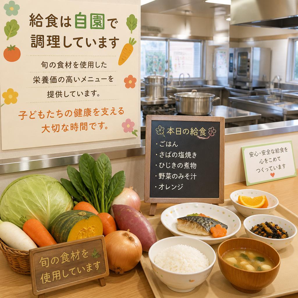 栄養バランスの取れた給食