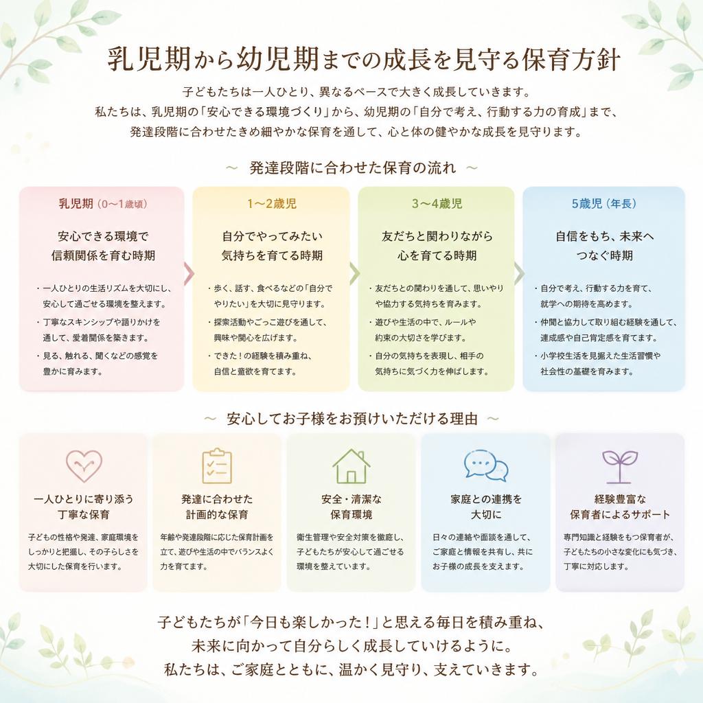 0歳からの一貫した育ち