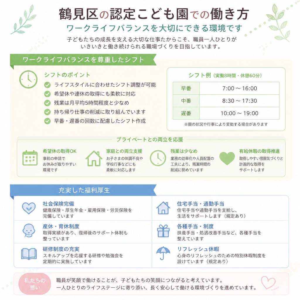 ワークライフバランスを大切に