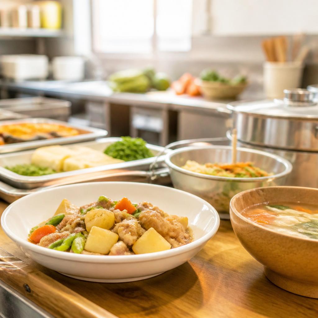 栄養バランスの取れた給食